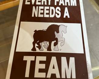 Nice metal farm sign! 