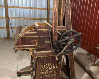 Antique 1900 Little Giant Paper Press! Alma, MI.