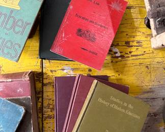 Found in a separate trunk, a lovely collection of 1880’s - 1950’s books! MOST are educational books - Readers and Spellers!