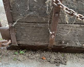 This is an antique snow plow to be pulled by a team of horses! 
