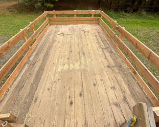 This is an OUTSTANDING Hay (Ride) Wagon!  It is in SUPERB condition! Size 8’ x 14’ Back stairs, electrical and ready to go! 