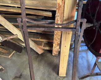 TWO antique cast irons Hay Bale Forks! 