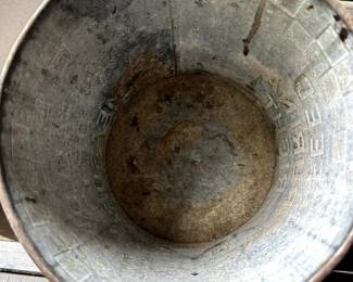 AWESOME VINTAGE PURINA FEED RIGHT METAL FEED BUCKET