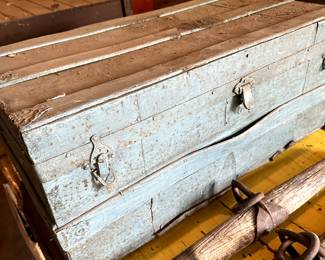 Primitive Antique Trunk - original paint! 