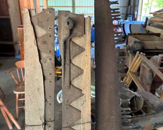 Antique Hand Saws! Two blades in their original wooden holders! 