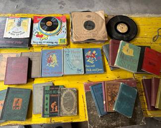 Found in a separate trunk, a lovely collection of 1880’s - 1950’s books! MOST are educational books - Readers and Spellers!
