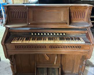 Old Kimball Reed Parlor Pump Organ! 