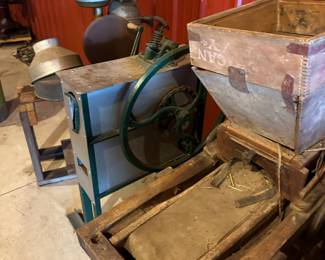 This is an antique snow plow to be pulled by a team of horses! 