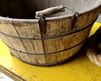 Antique wooden washtub! 