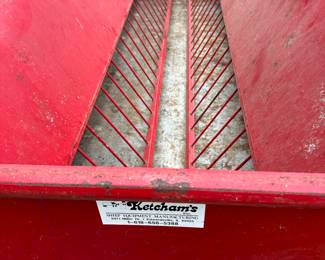 Excellent Used KETCHAM Double-Sided Hay Grain Feeder! Adjustable height! This is the first of TWO we have for sale!    (TRAILER PICTURED IS NOT FOR SALE!)