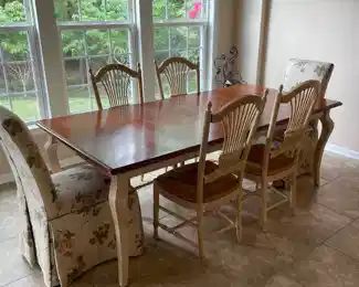 Dining Table w/8 Chairs (2 not shown)