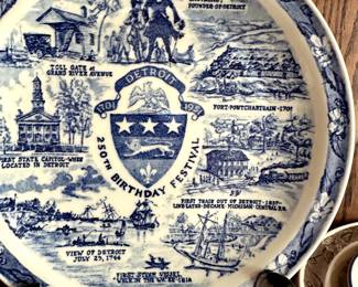 A small Vintage Collectible plate commemorating the 250th Anniversary of Detroit!