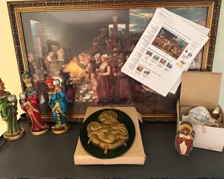 The Christmas Department is coming along nicely! There are MANY collections throughout! This ENTIRE shelving unit is Nativity sets from around the world!