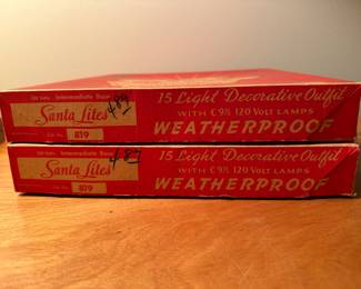 Here is just another example of the fantastic Vintage Christmas at this sale! These are in NEAR MINT CONDITION! Looks like they were used maybe once! The box tells the story! (Two Sets!)