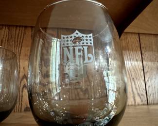Excellent set of 4 DETROIT LIONS NFL Smokey High Ball Glasses!