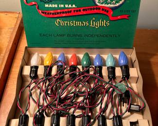 Here is just another example of the fantastic Vintage Christmas at this sale! These are in NEAR MINT CONDITION! Looks like they were used maybe once! The box tells the story! (Two Sets!)