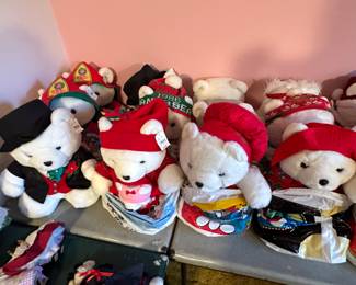 They fill the room and are THREE deep on the tables! Most also have their original bags they came in!