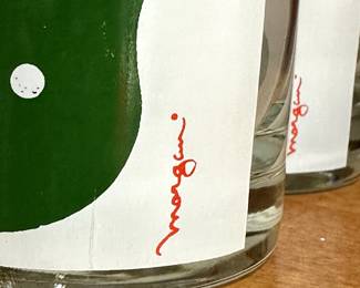 A terrific set of eight MCM 19th Hole highball Glasses by Morgan!