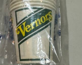 WOW! How many of you were given warm, flat Vernor when you had an upset stomach!? With these fantastic SEALED Vintage Vernon's cups, you can do it with style!