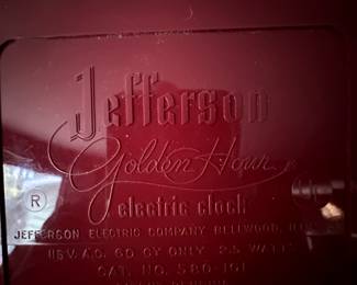 A Jefferson Golden Hour Electric Clock!