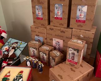 The Christmas Department is coming along nicely! There are MANY collections throughout! This is a shot of the Jim Store pieces we have!
