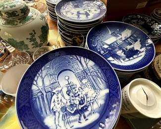 The family room is stuffed with every possible piece of china and glassware you can imagine!