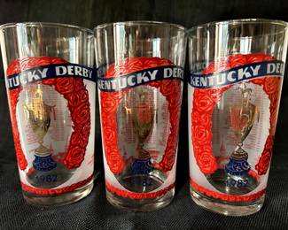 Kentucky Derby Glasses. There are three of this year!