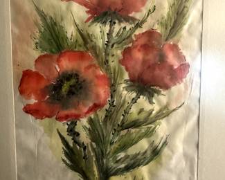 This beautiful watercolor caught my eye in the hallway! Signed!