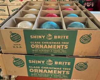 The Christmas Department is coming along nicely! There are MANY collections throughout! SHINY BRITE ornaments!