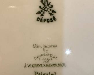 Absolutely AMAZING Set of THIRTEEN France Depose C. Arenfelt Gold Rimmed Dinner Plates! MINT CONDITION!