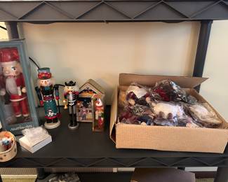 The Christmas Department is coming along nicely! There are MANY collections throughout! This ENTIRE shelving unit is Nativity sets from around the world! A couple of Nutcrackers made it into the mix!