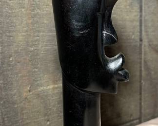 A FANTASTIC Vintage 1960's Hand Carved Wood African Women Statue Ebony Tribal Art!