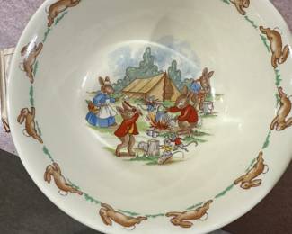 Vintage Royal Doulton Bunnykins 3-Piece Child's Set! Plate, Bowl and Mug! Unpacked from the original box today! SUPERB MINT CONDITION!
