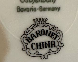 A superb set of TWELVE Baronet China Fruit Plates with Platter by Eschenbach Bavaria-Germany!