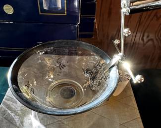 This beautiful sterling over glass bowl! Still has the original Jacobsons of Saginaw Box!