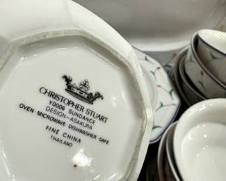 The top set with the platter are Christopher Stuart and the bottom set are Ascot from Japan!