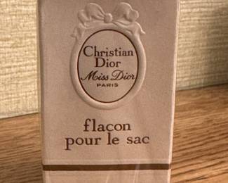 A Vintage bottle of Miss Dior Flacon Pour Le Sac by Christian Dior! 1/8 oz UNUSED ~ MINT IN UNSEALED PACKAGE!