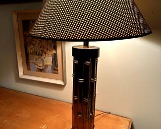 GREAT MCM Gold Bamboo Lamp!