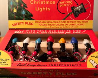 Here is yet another - ANOTHER example of the fantastic Vintage Christmas at this sale! FOUR Boxes of NOMA Safety Plug Christmas Lights! These too are in EXCELLENT CONDITION!
