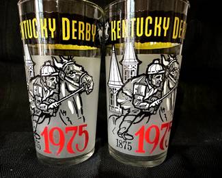 Kentucky Derby Glasses. There are two of this year!