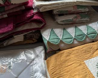 The linen department is open and waiting for you on the second floor! Towels, sheets, blankets, quilts and more! Vintage to new, in unopened packages! We have it all!