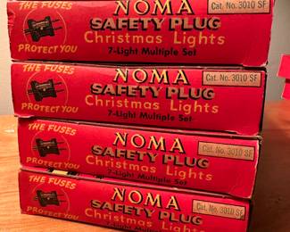 Here is yet another - ANOTHER example of the fantastic Vintage Christmas at this sale! FOUR Boxes of NOMA Safety Plug Christmas Lights! These too are in EXCELLENT CONDITION!