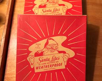 Here is just another example of the fantastic Vintage Christmas at this sale! These are in NEAR MINT CONDITION! Looks like they were used maybe once! The box tells the story! (Two Sets!)