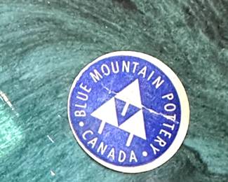 An excellent 8 pc. set of MCM Blue Mountain Pottery serving pieces!