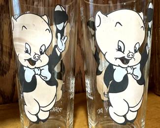 A pair of great Vintage Porky Pig Glasses! (BTW - we found a third after we took this pic!)