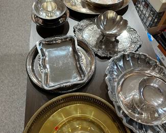 We have TONS of silver! Take a look at this beautiful display of lovely items!