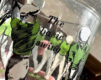 A set of NINE Vintage MCM CERA GLASS "The Basic Swing" 14 oz. Double Old Fashioned High Ball Glasses! MINT IN THE ORIGINAL BOX WITH PAPERWORK!