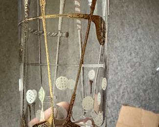 We have six of these STUNNING Heavy Paint Embossed Golf Glasses! MCM RULES!