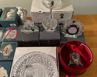 The Christmas Department is coming along nicely! There are MANY collections throughout! This is a closeup shot of the Waterford Collection!