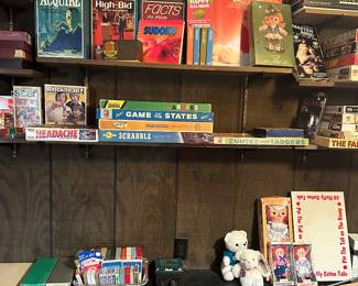 An entire wall of games from Vintage to modern!
